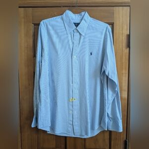 Ralph Lauren Light Blue Striped Button Down Shirt